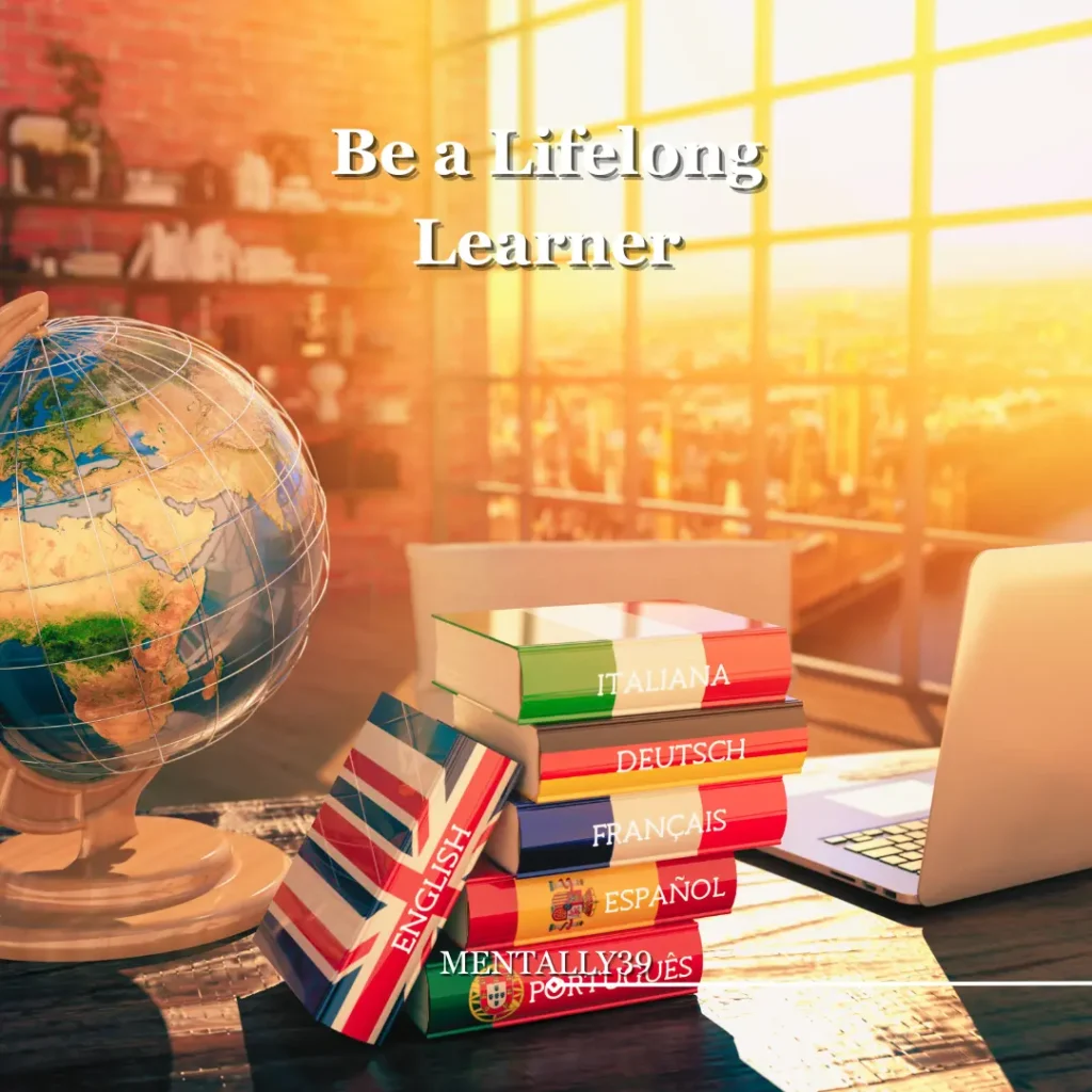 lifelong learning - globe with foreign language books in the side