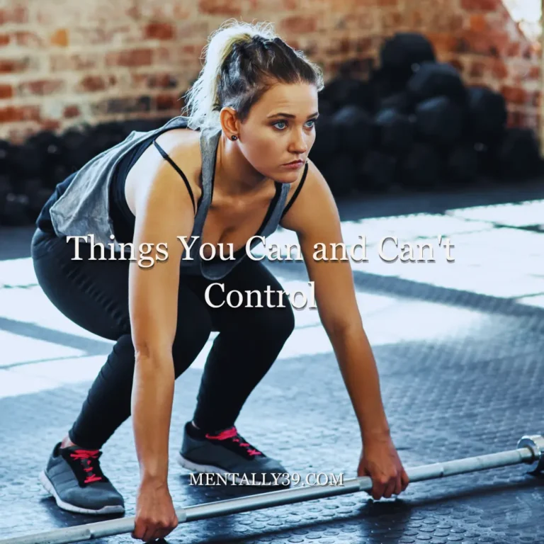 things you can and can't control